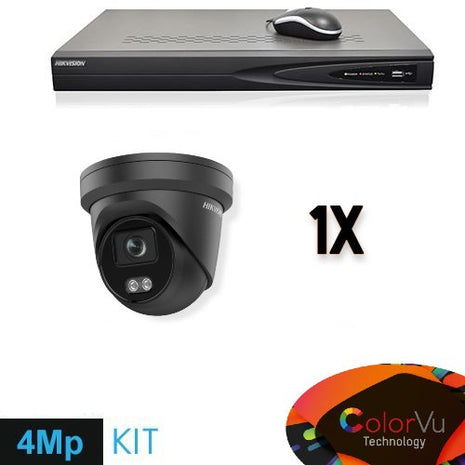 Colorvu Set 1x Turret 4MP Colorvu Recorder + Bekabeling - alarmsysteemexpert.nl
