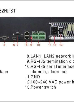 DS-9632NI-I8 Netwerk Video Recorder (32 camera's) 8x SATA, 2x LAN - alarmsysteemexpert.nl