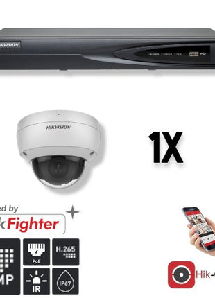 Set 1x Dome 4MP + Recorder & Bekabeling - alarmsysteemexpert.nl