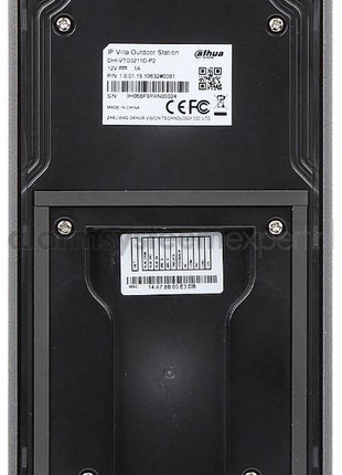 VTO3211D-P Video Intercom buitenpost met 1 drukknop, Mifare taglezer, PoE - alarmsysteemexpert.nl